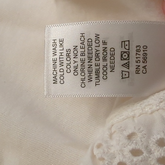 Evsie cream mixed fabric/lace light weight sweatshirt girls size 13/14 - Picture 7 of 8